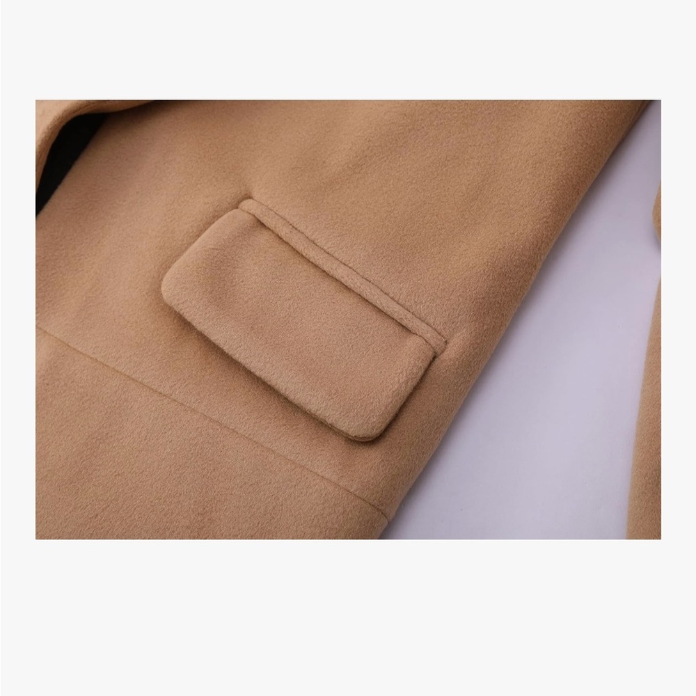 Elegant Tan Trench Coat for Women - Picture 6 of 16